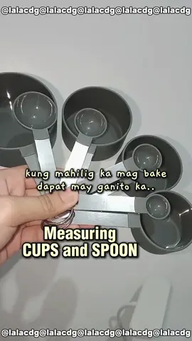 Must have talaga 'to sa mga mahihilig magluto at mag bake☺️👌 8 pcs Measuring Cups and Spoon 🥰🩶  Super Ganda ng quality 💯👌  #fyp #measuringtools #measuringcupsandspoons #measuringspoon #measuringcups #bakingtips #cookingtips #bakersoftiktok #bakingmusthaves #lalacdg 
