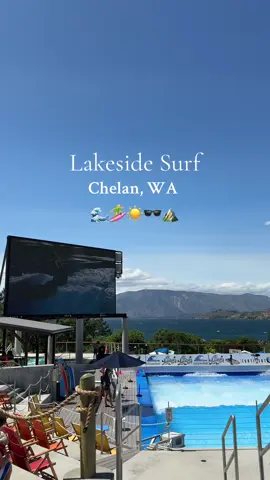 I could get used to this view ⛰️🌊😍 #lakechelan #slidewaters #lakesidesurf 