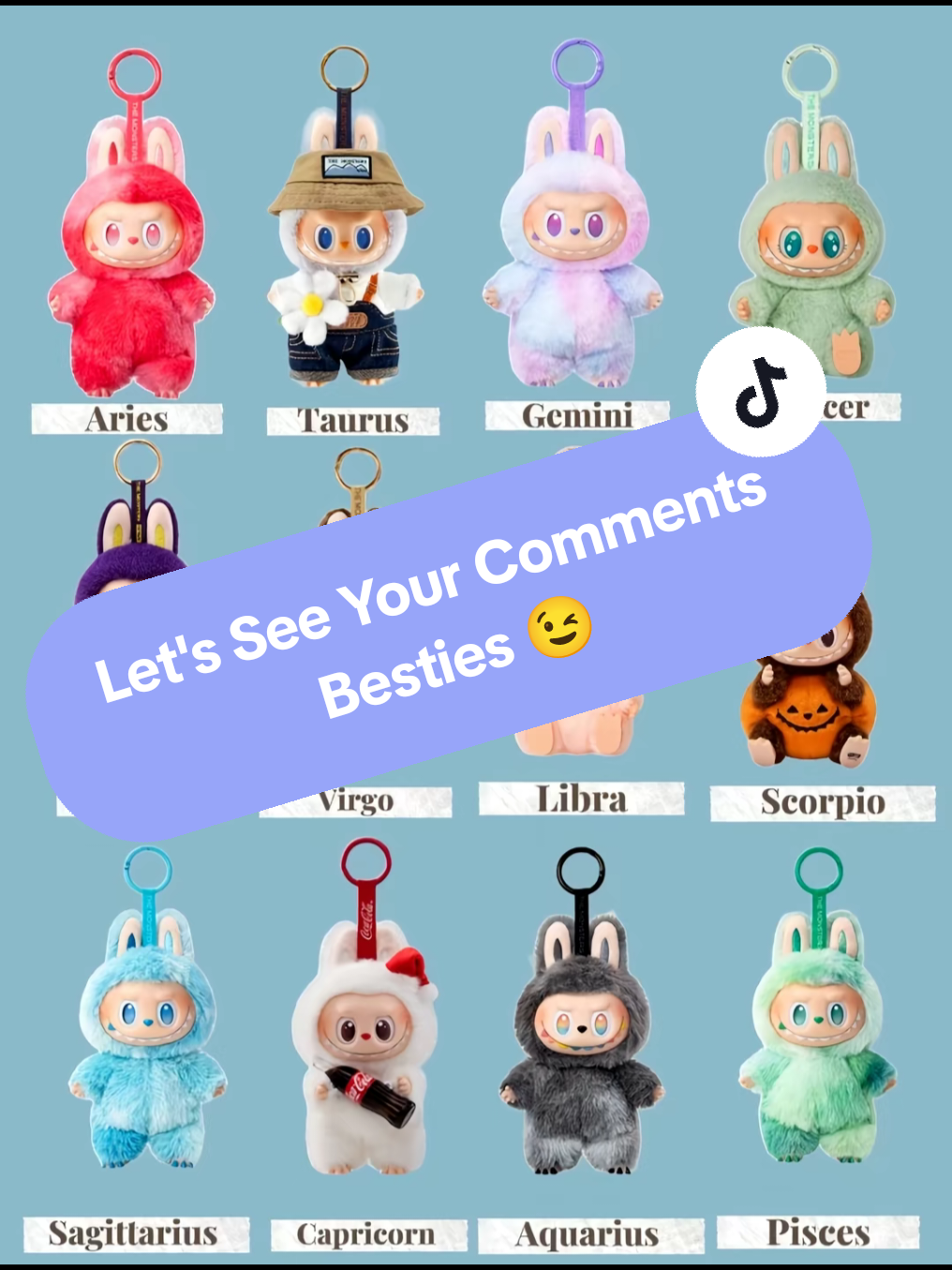 WHAT'S YOUR LABUBU SIGN??? 🤔 I'm AQUARIUS ♒🏺 I was born February 14, 🩷 Let's See Yours in the comments 🫶🏽 #forfunonly #whatsyoursign  #ForFun #LabubuLover #labubuthemonsters #labubus #content #creatorsearchinsights #viraltiktok #viralvideo 