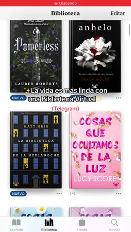 Únete a mi Canal de Telegram💘 #BookTok #chile #booktoker #fyp #booktokespañol #librosrecomendados #lectores #bibliotecadigital #xadenriorson #alasdesangre #viralllllll 