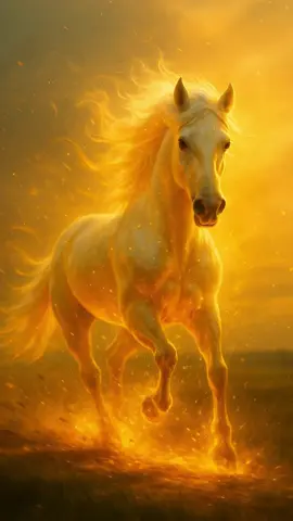 황금말이 재물운을 몰고 온다! 💫 The golden horse charges in with unstoppable fortune! #황금말 #재물질주 #성공기운 #goldenhorse #luckyrus 