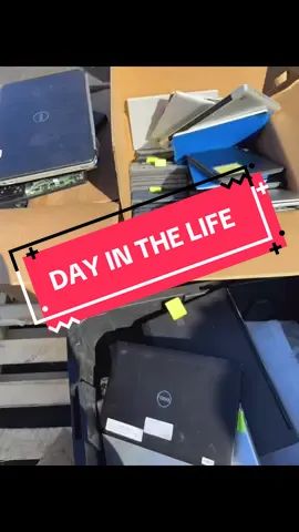 In case yall wondering the first step in the process of the e waste! Quick day in the life(?) #dayinmylife #ebay #reseller #entrepreneur #Tech #techtok #laptop #laptops #hp #apple #macbook #dell 