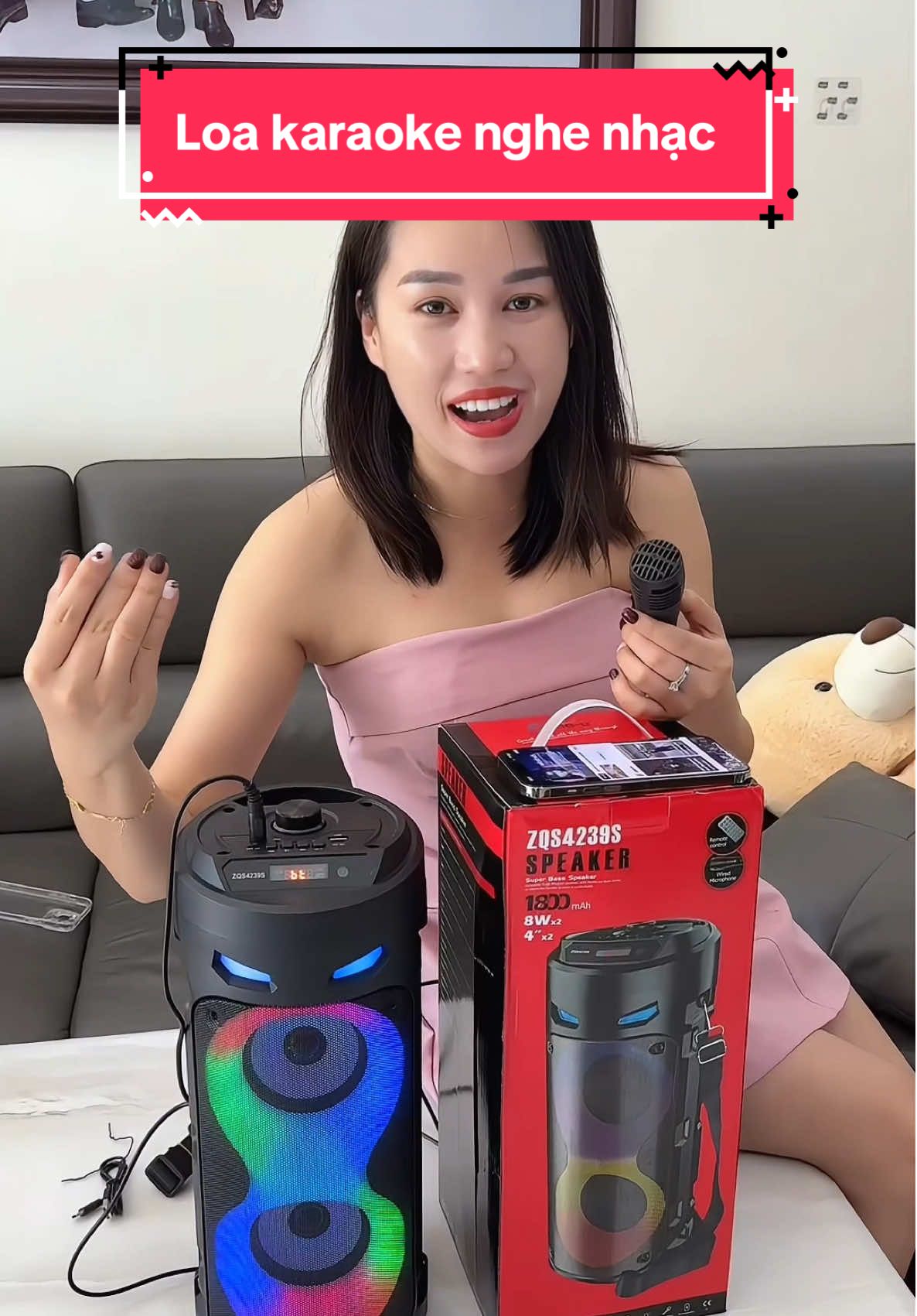 Loa karaoke kết hợp nghe nhạc đẳng cấp âm thanh sống động giá đang cực ưu đãi nha #xuhuong #hangmen96 #loabluetooth #loakaraokebluetooth #loakemmic 