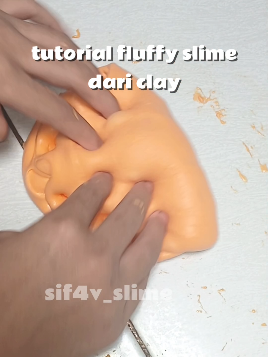 tutorial fluffy slime dari clay💕 #fypage #slimeasmr #fyppppppppppppppppppppppp #slime #ramein #rameinyuk 