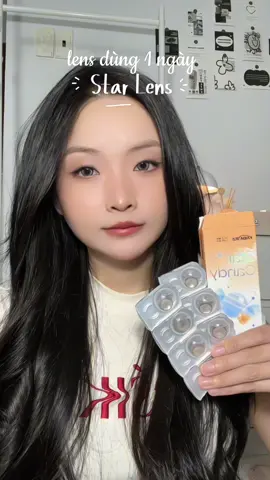 lens dùng 1 ngày của nhà Star Lens, 5 cặp zá chỉ 1xx thui á #lens #lensdung1ngay #kinhaptrong #starlens #reviewlamdep #xuhuong #viral #fyp 