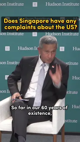 Vivian Balakrishnan answers a question about whether Singapore is happy with how the US treats us, speaks about a complaint about tariffs. #Singapore