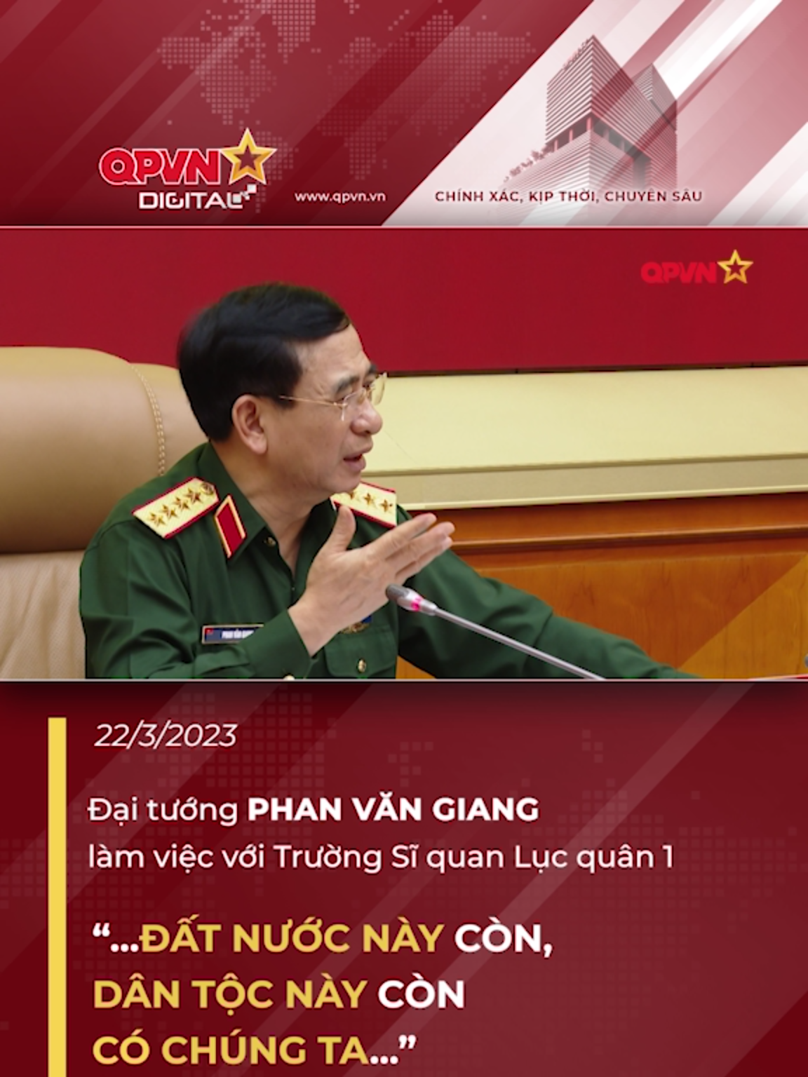 Đất nước này còn, dân tộc này còn, có chúng ta #phanvangiang #daituongphanvangiang #boquocphong #qpvndigital #quandoi #thangarmy #shorts @thang.army