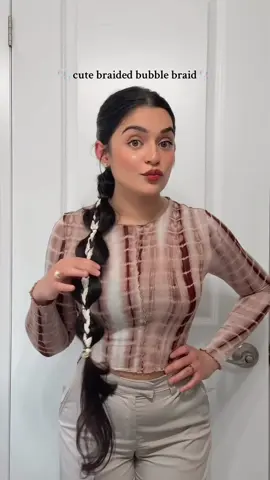 braided bubble braid🫧 #hair #longhair #tutorial #howto #hairtutorial #hairstyle #hairstyles #bubble #bubblebraid #fish #ponytail #easyhairstyles #slick #slickback #bows #hairinspo #braid #braids #hairinspiration #women #girls #fyp #foryou #foryoupage #fypシ #beauty #punjabi #desi #india #canada
