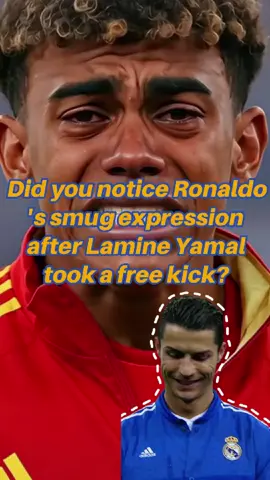 Did you notice Ronaldo's smug expression after Lamine Yamal took a free kick That's the real reason he lost the game!#usa #celebrity #fyp #foryou #us 