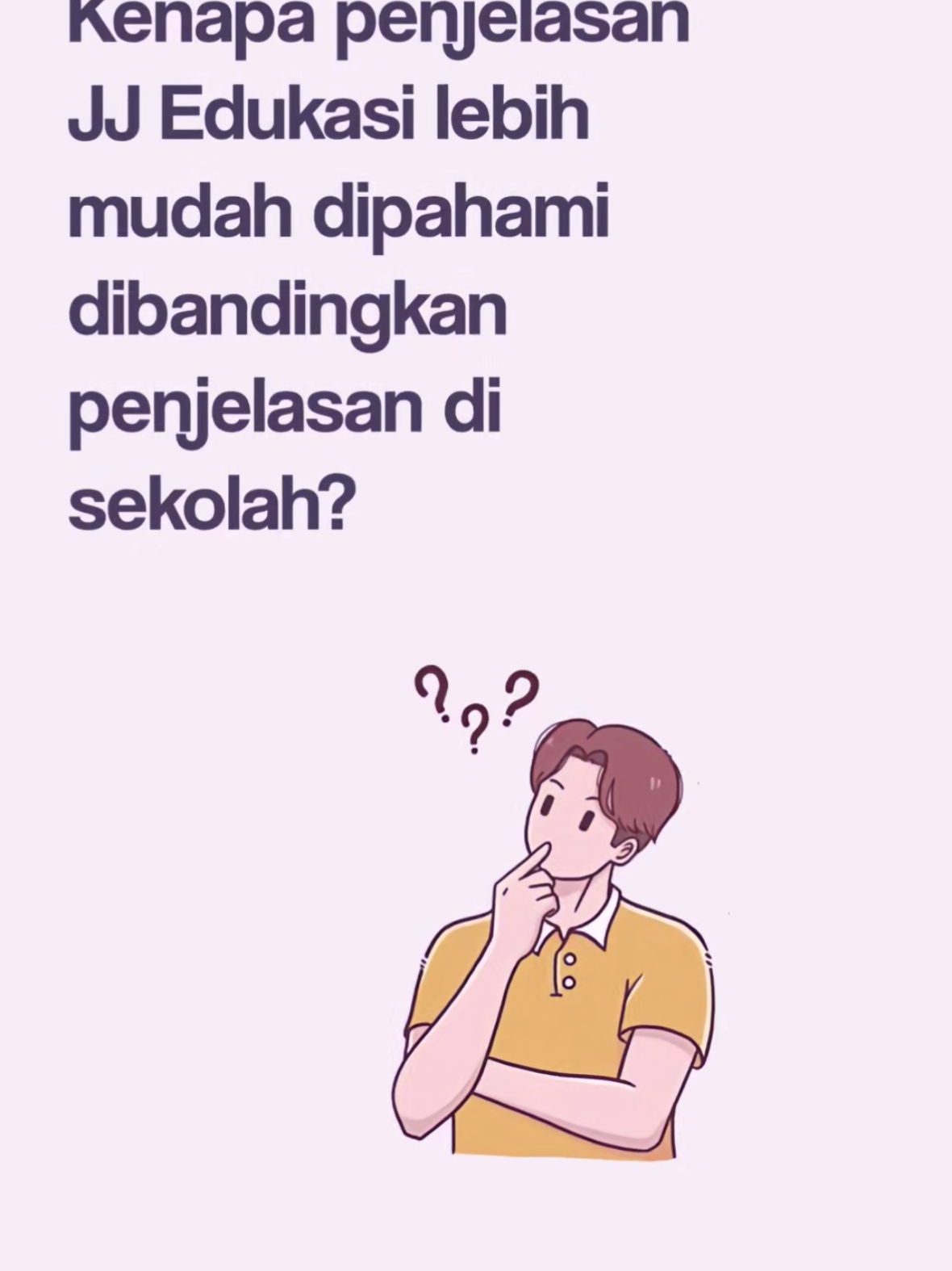 Karena JJ Edukasi di TikTok cocok dengan cara kerja otak modern: cepat, visual, langsung ke intinya, dan bisa diulang sesuka hati, sedangkan penjelasan di sekolah sering terlalu panjang, lambat, dan kurang visual. --- Penjelasan: 1. Otak Suka Informasi yang Ringkas & Padat (Chunking) JJ Edukasi nyajikan info dalam bentuk penjelasan langsung ke poin penting, tanpa basa basi. Ini disebut teknik chunking: memecah informasi jadi potongan kecil yang mudah dicerna. Otak manusia hanya bisa menampung sekitar 4–7 item informasi dalam 1 waktu. Makanya, format teks padat di JJ Edukasi lebih masuk daripada penjelasan panjang di sekolah. --- 2. Cognitive Load Lebih Ringan Penjelasan JJ Edukasi dirancang untuk tidak membebani otak: -Bahasa sederhana -Tanpa jargon teknis -Fokus ke inti informasi Otak kita punya batas kapasitas fokus yang disebut cognitive load. Kalau info disajikan terlalu panjang, penuh istilah, atau gak relevan, otak langsung ‘shut down’. --- 3. Self-paced Learning = Otak Lebih Nyaman Dengan format JJ Edukasi, kamu bisa: -Baca ulang -Screenshot -Save dan pelajari kapan aja Ini sesuai prinsip self-paced learning: belajar dengan kecepatan sendiri, sesuai kapasitas otak masing-masing. Di sekolah, kamu harus ngikutin kecepatan guru — kalau kamu butuh lebih lambat, kamu ketinggalan. -- 4. Rasa Penasaran & Emosi Aktif Judul-judul JJ Edukasi biasanya memicu rasa penasaran absurd: “Kenapa kita pintar saat BAB?” “Kenapa ayam bisa hidup sebentar tanpa kepala?” Pertanyaan seperti ini mengaktifkan bagian otak bernama amigdala yang mengolah emosi dan rasa ingin tahu. Info yang melibatkan emosi akan lebih mudah diingat. Sedangkan materi di sekolah sering disampaikan secara netral dan datar, jadi tidak memicu emosi atau rasa penasaran. -- Kesimpulan: JJ Edukasi di TikTok lebih efektif buat otak karena: -Ringkas dan langsung ke intinya -Sesuai kapasitas otak dalam menyimpan info -Bisa dibaca ulang kapan aja -Fokus satu topik, satu layar -Lebih ramah buat otak yang udah capek sama informasi berlebihan -- ⚠️ Penting! Bukan berarti belajar dari TikTok lebih baik dari sekolah. TikTok (termasuk JJ Edukasi) bisa bantu kita memahami dengan cepat, tapi tidak menggantikan kedalaman ilmu yang ada di sekolah. Konten seperti JJ Edukasi itu bagus untuk mengenalkan topik atau memantik rasa penasaran, tapi belajar mendalam tetap perlu struktur, bimbingan, dan latihan berulang yang biasanya ada di sekolah atau buku. #fyp #fypage #foryou #foryoupage #4u #4upage #jj #jjedukasi #edukasi #belajar #learn #LearnOnTikTok #sekolah #xyzbca #masukberanda #trending #viral #tiktok  cr preset: @Gokaizen 𝐓𝐌𝐂 