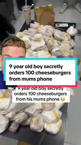 mum must have been fuming 😂 #mcdonalds #cheeseburger #food 