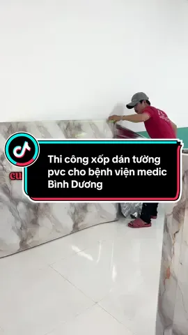 Bàn giao hoàn thiện 500mvuong xốp pvc vấn đá dán chân biên lamri 1.2m cho bệnh viện medic Bìn Dương. #caitaonha #trangtrinhacua #xopdantuong #pvcvanda #huyendecorbinhduong #xuhuong 