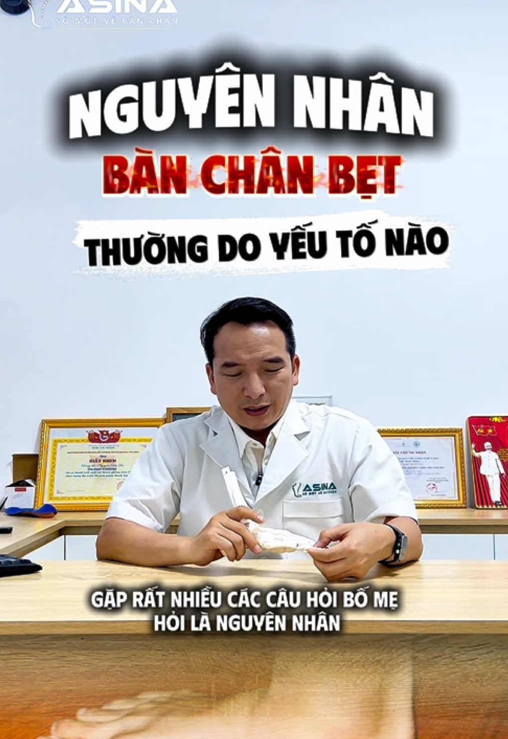 Nguyên nhân bàn chân bẹt thường do yếu tố nào??? #drde #ASINA #nguyennhan #banchanbet #lygiai #suckhoe #xuhuong #fypp 