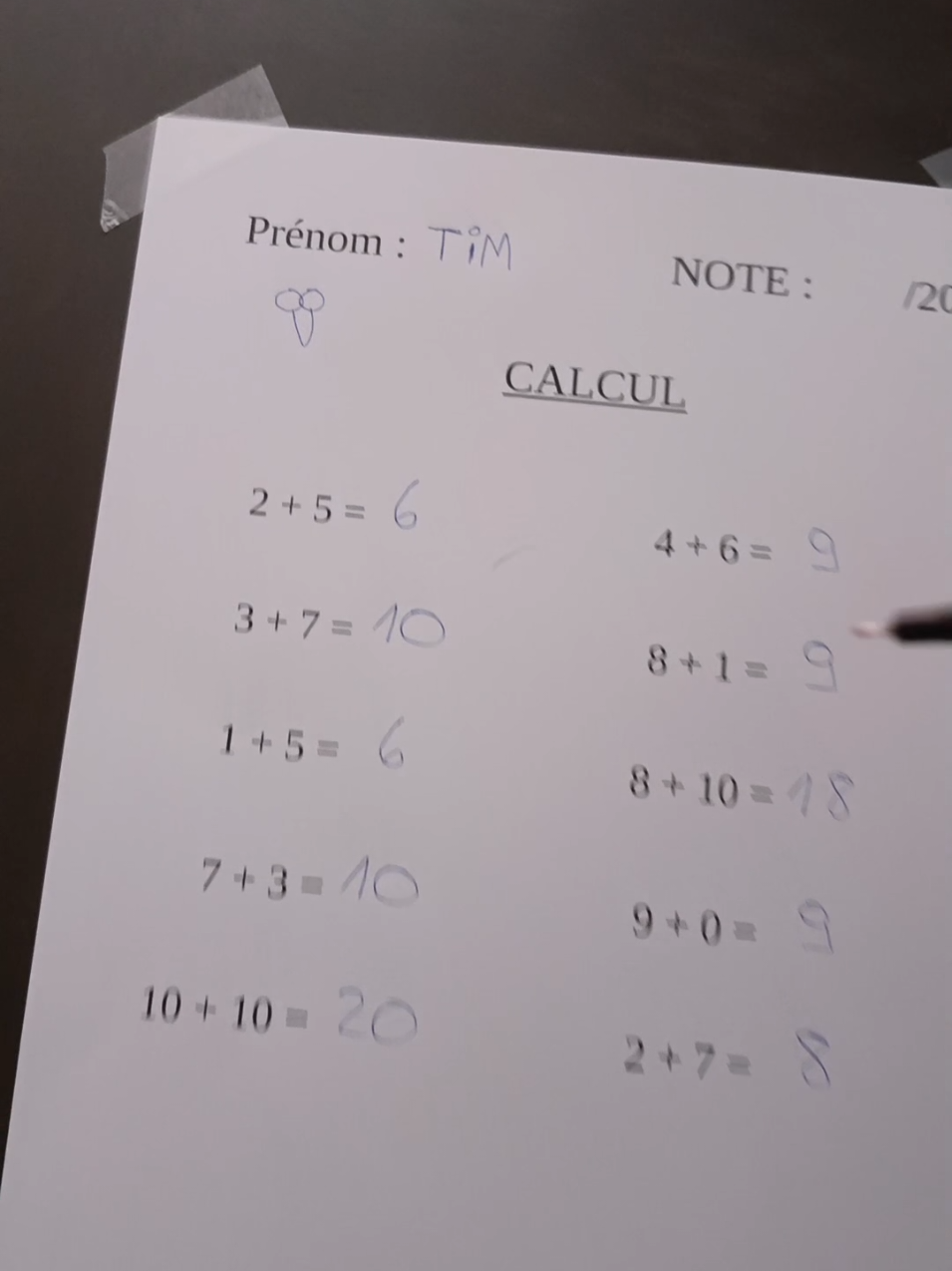 Je corrige la copie de Tim #ecole #ASMR #prof 