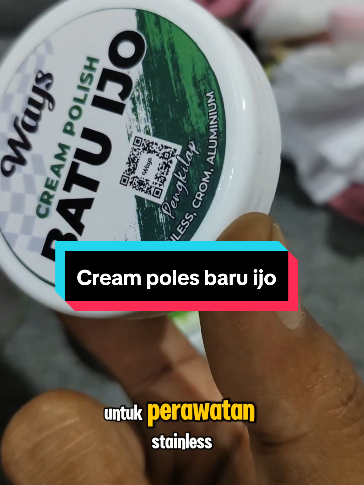Cram polish baru ijo untu perawatan stainless croom alumunium #batuijo #batuijopengkilapstenlees #creambatuijo #perawatanmotor #perawatanmobil 