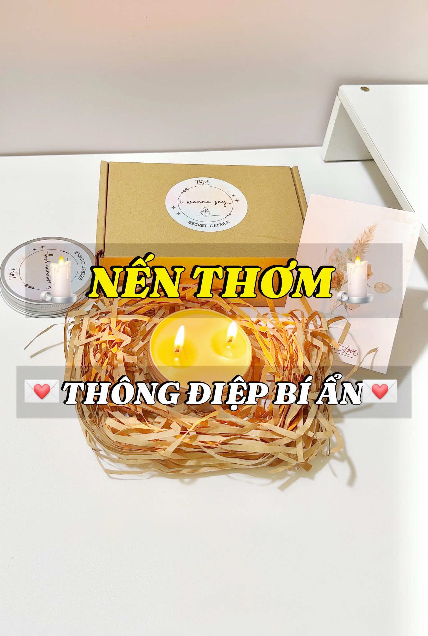 Nến thơm chứa thông điệp. B đã dùng món này làm quà tặng bao giờ chưa?? #nenthom #nenthomthongdiep #nenthomphong 