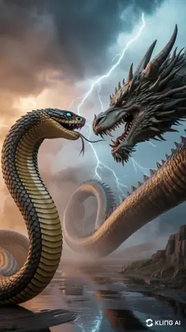 সাপ বনাম ড্রাগন 😱 Snake vs Dragon 🔥 #snake #dragon #foryou #tiktok #war