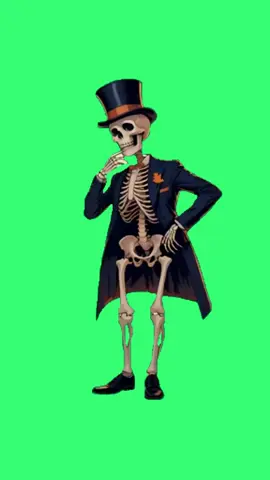 Animated Dancing Skeleton | Green Screen #greenscreenvideo #animated