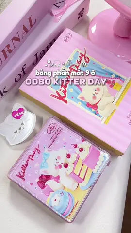 Bảng mắt Odbo 9 ô tone hồng xinh xỉu 🥰🎀#makeup #odbo #noidiathailand #phanmat 