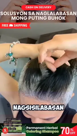Dumadami na ba ang puting buhok mo? Solusyonan mo na yan agad #haircolor #hairdye #shampoo #coloringshampoo #hair 