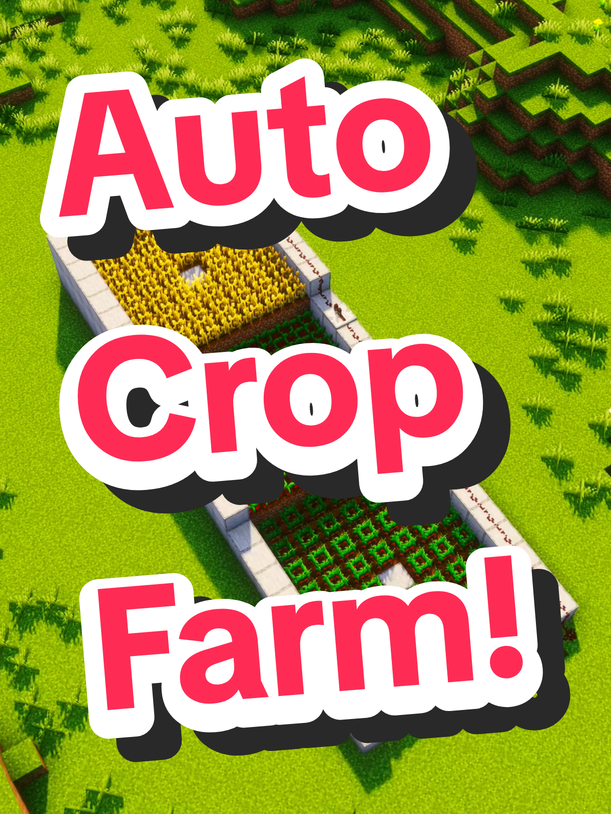 Auto Crop Farm in Minecraft! #minecraftusa #Minecraft #minecrafttutorial #minecraftbuilding #minecraftfarm #fyp 