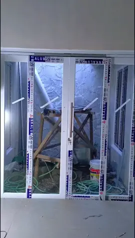 proses pintu sliding swing #aluminium  #indonesia🇮🇩  #pintusliding 