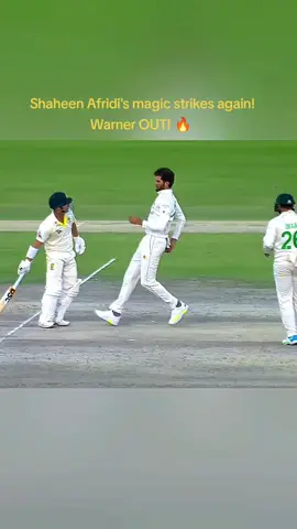 Shaheen Afridi's magic strikes again! Warner OUT! 🔥 PAK vs AUS Test 2025 Unbelievable! Shaheen Afridi bowls Warner in PAK vs AUS Test 2025. . #shaheenafridi #warner  #ausvpak #test #cricketlover #cricket #fyp #viralvideo #foryoupage #foryou #tiktokviral #viral #unfrezzmyaccount #capcut #babarazam #3danimation #trending @TikTok 