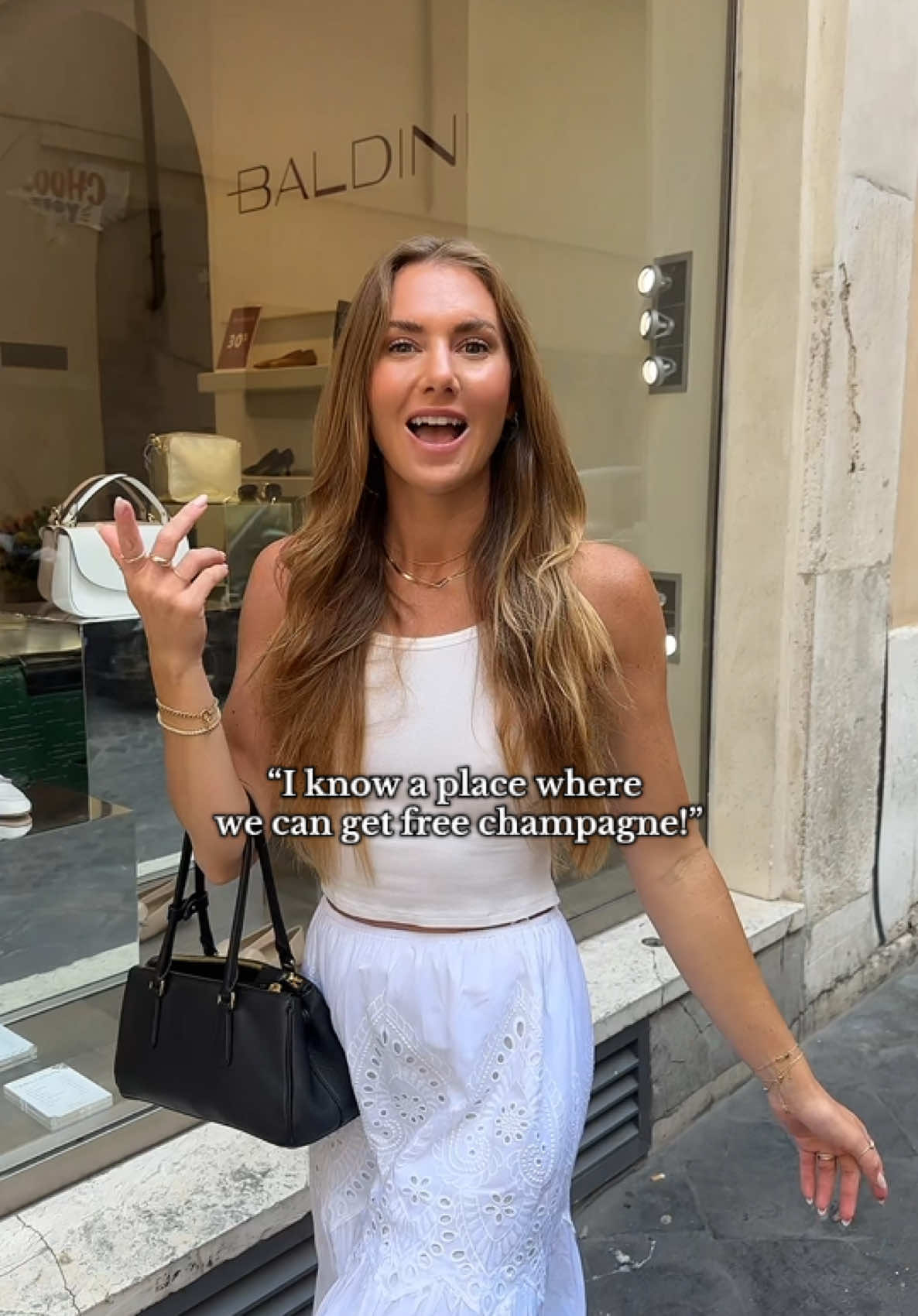 girl mathing my way through Europe🤌🏼 @Michael Justin #honeymoon #agegapcouple #couple #girlmath #freechampagne #husbandandwife #miumiu #shopping 
