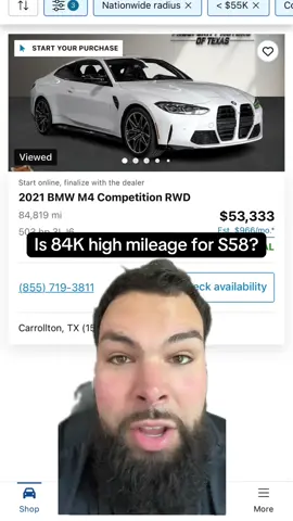 #greenscreen high mileage s58 or low mileage b58? #carsoftiktok #bmw #m340i #m440i #g82 #m4competition 