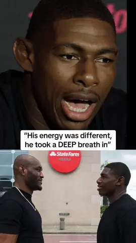 Joaquin Buckley says Kamaru Usman had a different type of energy during their face off yesterday and judged the deep breath he took in right before they cameras started rolling. #joaquinbuckley #kamaruusman #ufcatlanta 