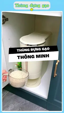 🍚 Thùng đựng gạo có cửa sổ & cốc đong – Gọn đẹp, tiện lợi cực kỳ!  #thungdunggao #duyne0710 #giadungthongminh #giadungtienich #xuhuong