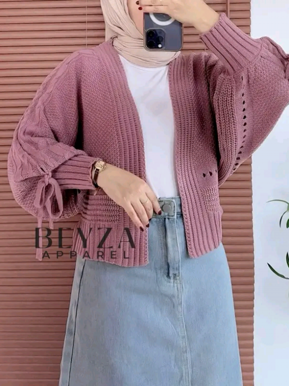 [Beyza Apparel] Arumi Cable Cardi outer knit cantik #fyp #fyppppppppppppppppppppppp 