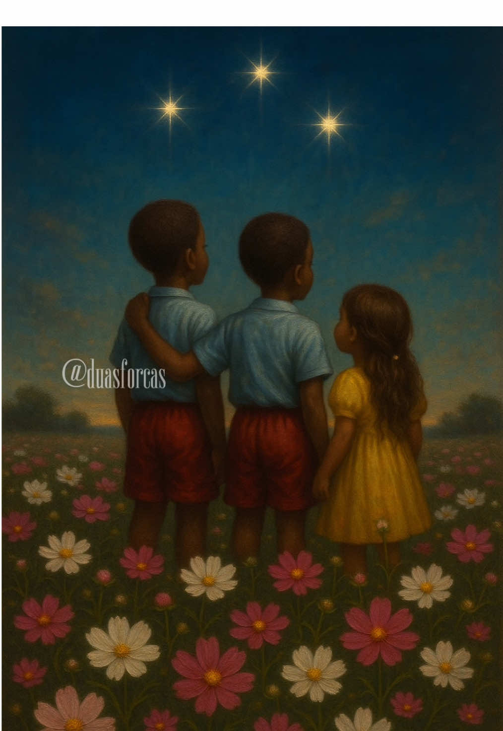 Lá no céu tem 3 estrelas… 👦⭐️👦⭐️👧⭐️ #umbanda #candomblé #pontos #macumba #erê #ere #espiritualidade #ibejada 