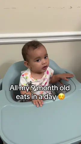 She will eat anything we put in front of her 😅 #fyp #9monthold #sahm #ftm #foodtiktok #blw 