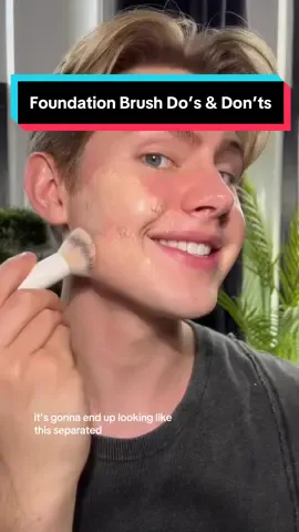 Do’s & Don’ts of Foundation Brushes! Save this for later🥰 This simple mistake can cause you a lot of makeup troubles! What would you like to learn about next?🤍 I used the @Morphe Cosmetics Foundation brush & @makeupforever HD Glowy Foundation in 1N06 - All foundation favorites listed in my bio!   #makeuptutorial #makeuphacks #concealer #Foundation 