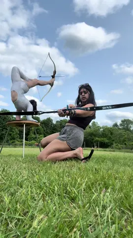 posting this bc I miss my bestie @Neerali Gandhi 🎯 always have the most fun doing archery with you queen!! you inspire me so much to become a better artist everytime we train together. im so thankful for you and wishing you all the best luck on your performance this week 💖 #archery #archerybesties #femalearchers #archerytok #bowandarrow #archerytrickshots #circus #contortion #footarcher #footarchery 