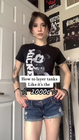 ⋇ Guide to layering tanks ⋇ #y2kfashion #fashiontutorial #y2k #2000sfashion #tanktops #styleinspo #grunge #vintagevibes #nostalgia #creatorsearchinsights 