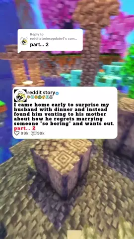 Replying to @redditstoriesupdate4 I came home early to surprise my husband with dinner and instead found him venting to his mother about how he regrets marrying someone 