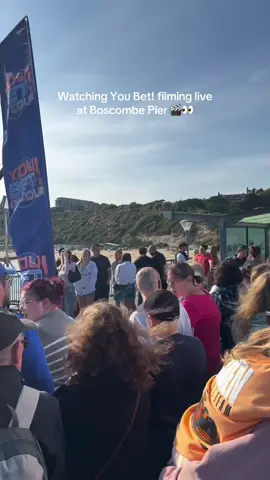 Watching You Bet! filming live at Boscombe Pier 🎬👀 #youbet  #itvshow  #itv #boscombe  #boscombepier  #boscombebeach #dorset  #dorsetcoast  #fyp  #foryoupage❤️❤️ 
