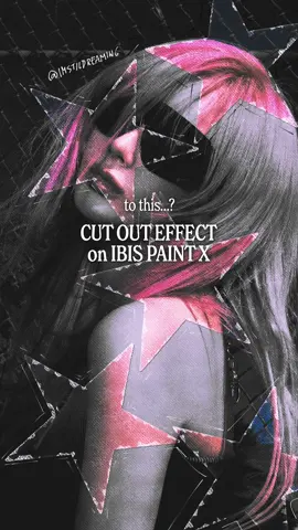 quick n easy 😋😋 #cutout effect tutorial on ibis paint x - #graphicdesign #kpopedits #giselle #ibispaint #tutorial #design #graphicdesigner 