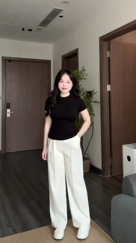 Quần dài ống suông cho mấy bà m53 như tui ✨#huongtranreview 