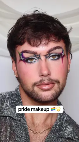 Serving starry vibes all Pride Month long 🌈✨  @grant lanier wearing: 🌟 'Swerve' Créme Gel Liner ✨ Fade Into Hue Shadow Palette ⭐️ Jelly Much Shadow in Super Cool 💫 Stone Cold Fox Shadow Palette