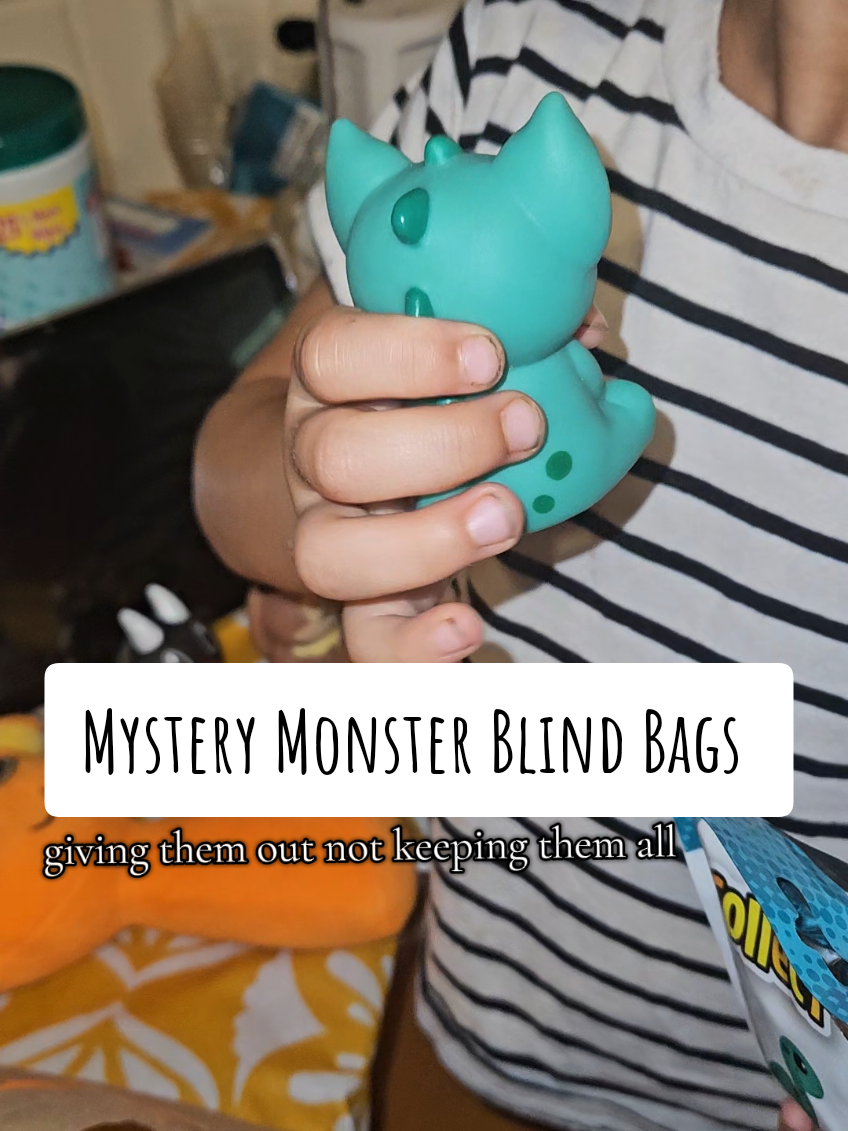 These are super cute but for sure meant to give out not keep all for 1 kiddo since there are duplicates of them. But it could be fun to collect one of each. #monsters #monstermystery #blindbags #mysterymonsterblindbags 