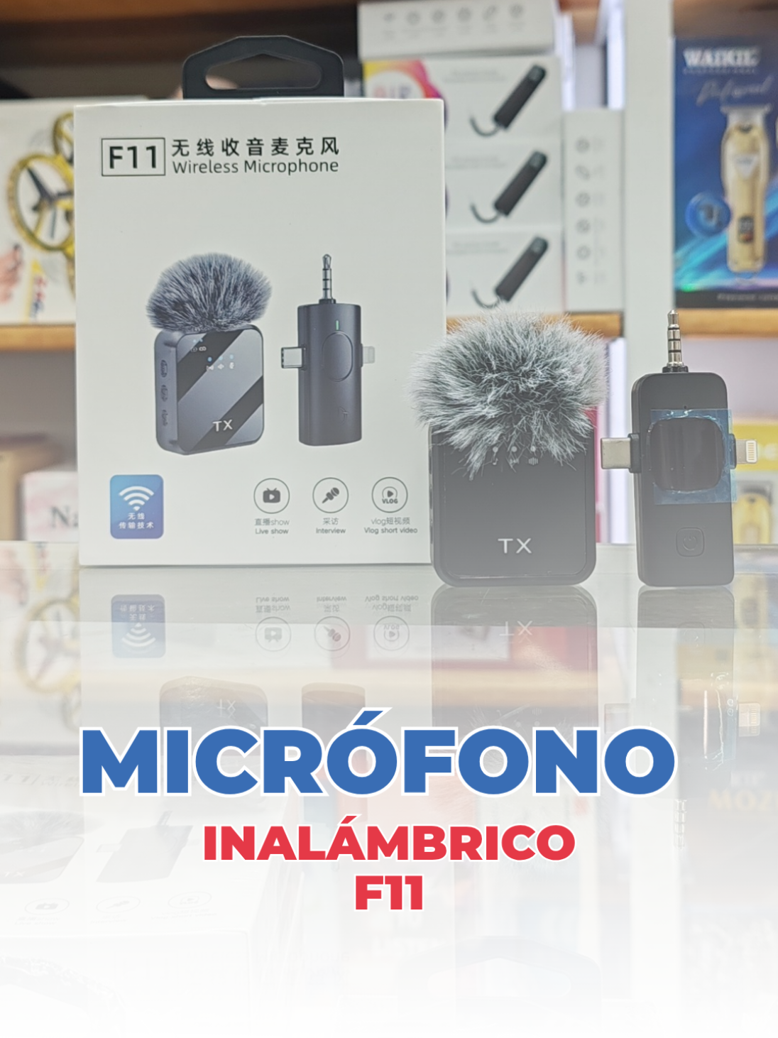 MICRÓFONO INALÁMBRICO F11 · Con interfaz Tipo C, Lightning y 3.5mm · Compatible con IPhone, teléfonos Android, cámaras, computadoras portátiles, computadoras de escritorio, tabletas y altavoces · Reducción de Ruido DSP · Potencia Nominal: 10W · Relación Señal-Ruido: =75dB · Micrófono omnidireccional · Incluye 1 Cortavientos Grande · Batería Interna Recargable · Distancia 10 a 20 Metros · Plug and play Precio detal: 18.50$ Al mayor a partir de 3 unidades: 16,90$ #creadordecontenido #caracas #microfono #k8 #k9 #microfonok8 #f11 #caracas #tecnologia  Micrófono para teléfono Micrófono para crear contenido  micrófono Caracas 