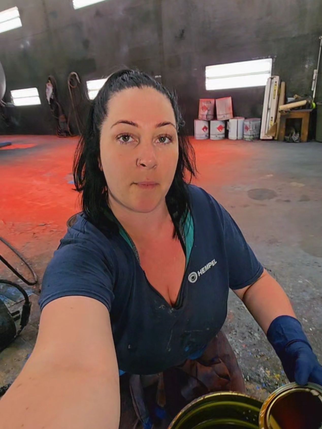 Paint a tank with me at work today!! Not every step was filmed because the song was to short 😂  #trend #blackeyedpeas #work #painting #industrial 