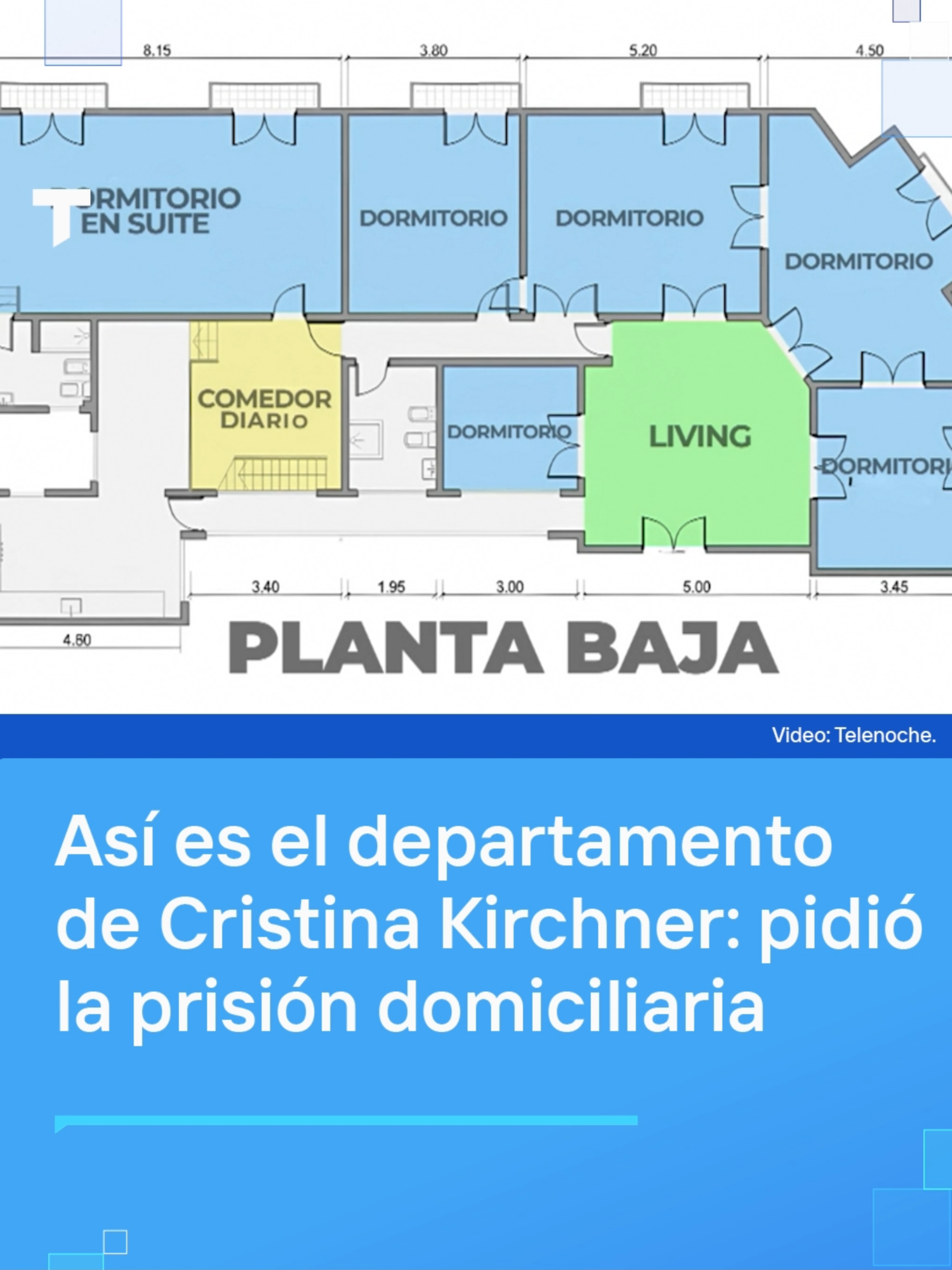 La expresidenta permanece en su departamento de Constitución, donde busca cumplir prisión domiciliaria.