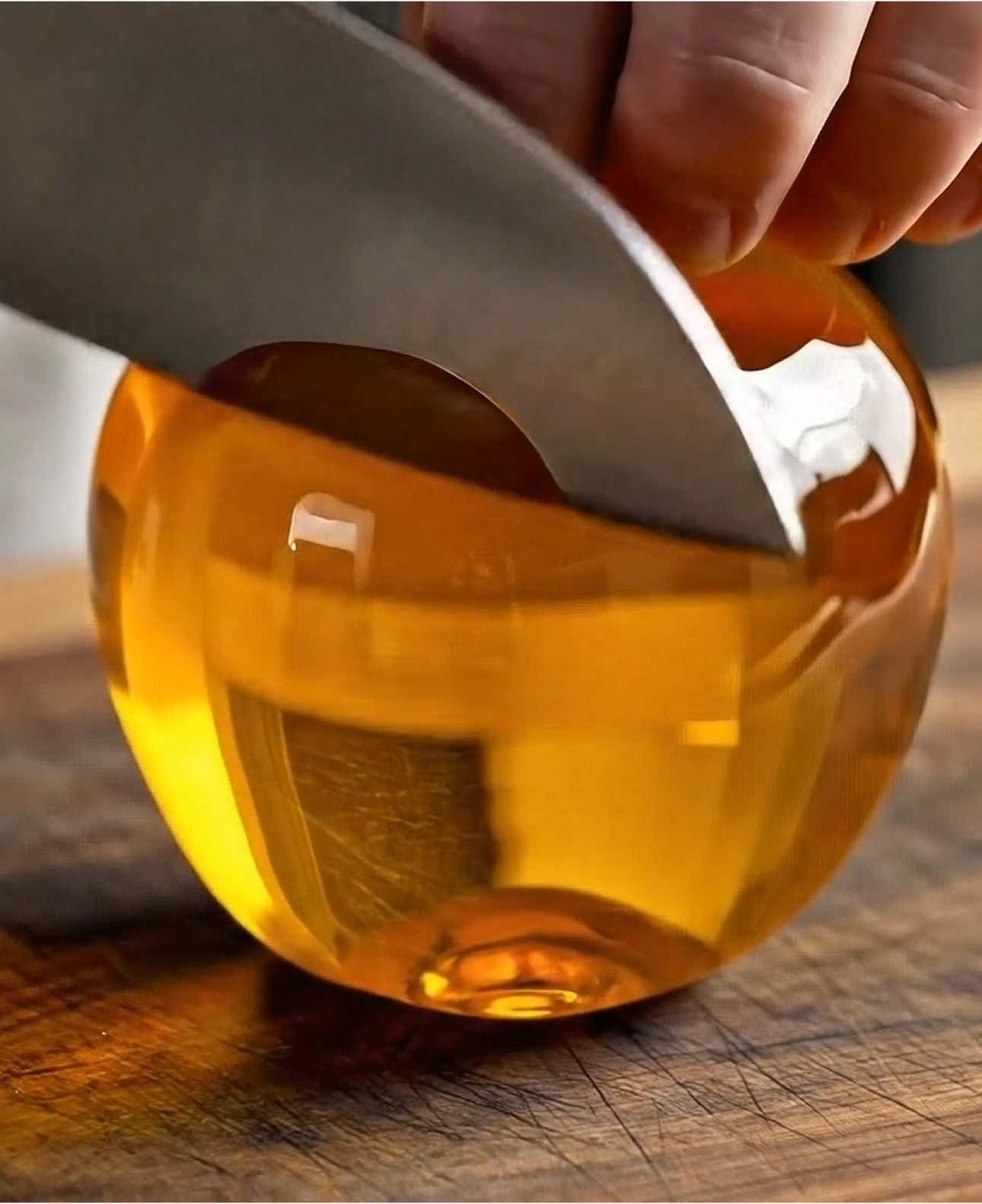 Cutting Glass Fruit pt 4 (gold edition) #asmr #satisfying #asmrsounds #fruit 