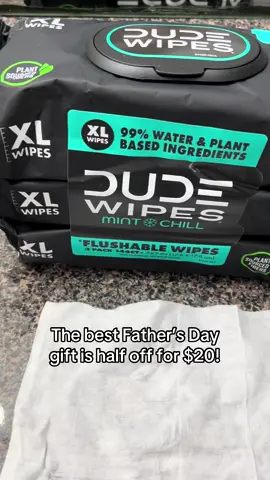 Dude wipes are half off right now and you get 6 packs! Great deal right now! #dudewipes #FathersDay #fathersdaygift #fathersdaygiftideas #tiktokshopsummerturnup #tiktokshop #tiktokshoprestock 