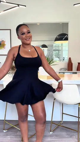I think I just found the new summer dress 👌 Comes in different colors and sizes  I am wearing size Large . It fits true to size .  Grab yours now in the orange cart 🛒  @TINICOO YOGA  #tennisdress #backlessdress #athleticdress #sportyoutfits #tummycontrolswimdress