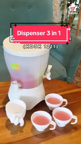 Dispenser 3 in 1 • KD3K 1211 ⭐️Detail produk : * Dispenser warna putih (free 6 pcs gelas) * Terdapat 3 ruang minuman & lengkap 3 kran minuman * Muat volume hingga 1,6L setiap ruangnya * Dilengkapi skrup body rapat untuk di putar 360° ⭐️Ukuran : Dispenser : 21,5 cm x 32 cm - Volume 1,6L (x3 sisi) ⭐️Kegunaan : Cocok untuk varian 3 minuman disajikan pada acara keluarga besar, anti ribet dan tidak memakan banyak tempat Percantik Rumah Kalian dengan Produk-Produk Golden Sunkist~ #goldensunkist #peralatanrumahtangga #terbaru #produkterbaru #newpost #trend #hargaterjangkau #hargaterjangkaubanget #dispenser #dispenserterbaru #dispenser3kran #terbaru #dispenserair #dispenserairminum 